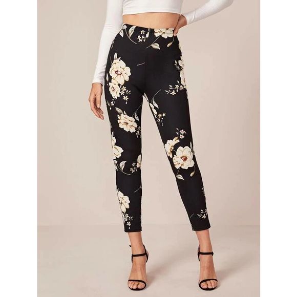 SHEIN Pants - SHEIN Floral Leggings